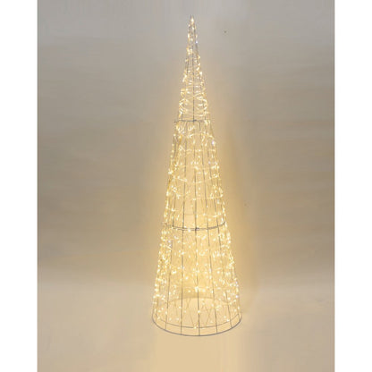 Twinkling 480 LED Christmas Cone Tree with Warm White & Cold White Lights