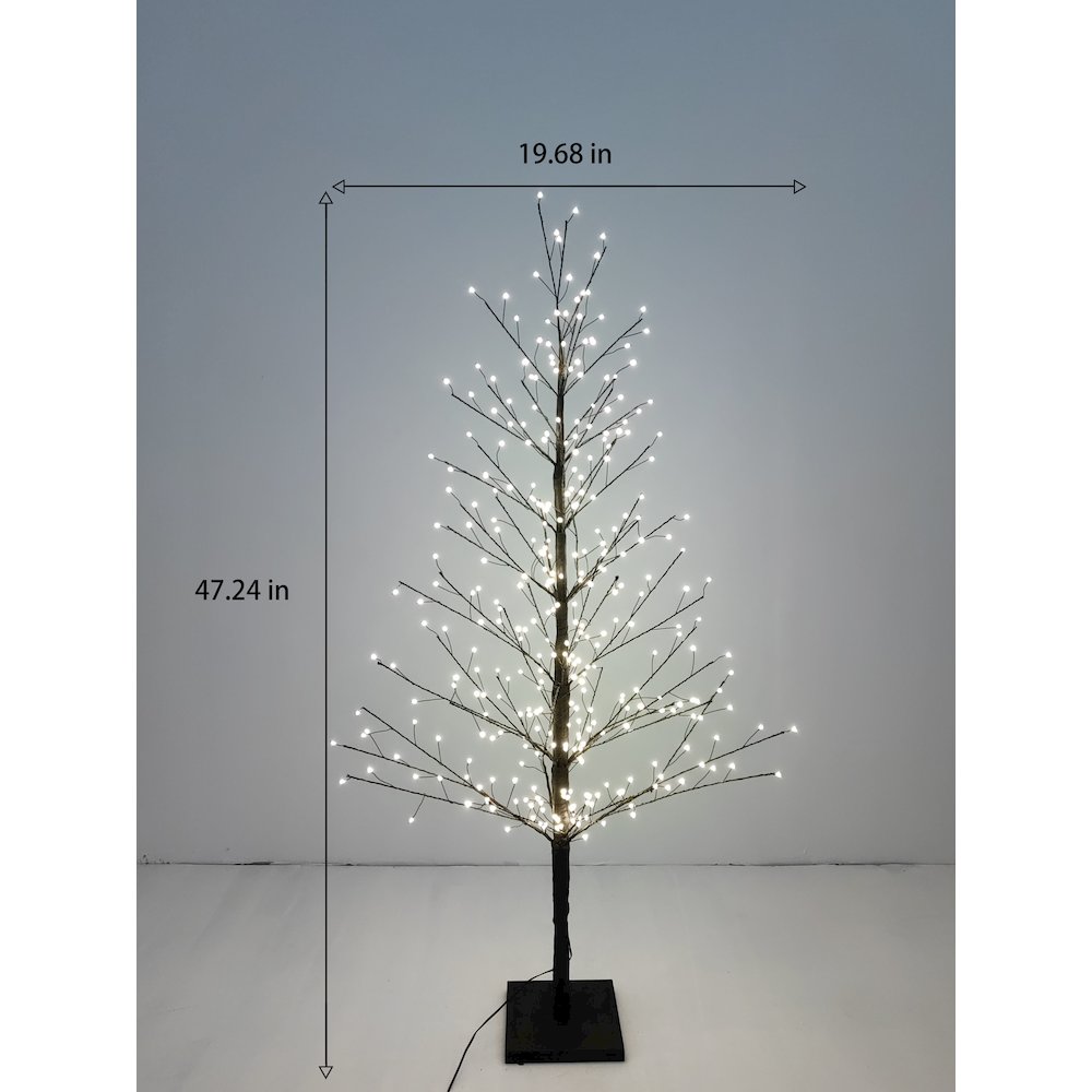 47in Black Birch Tree with 349 LED Lights Indoor Use Only