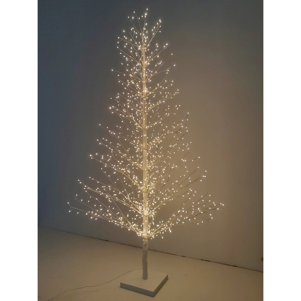 70in White Birch Tree with 1099 LED Lights Indoor Use Only