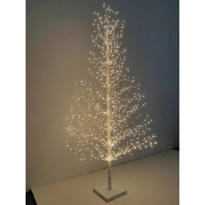 70in White Birch Tree with 1099 LED Lights Indoor Use Only