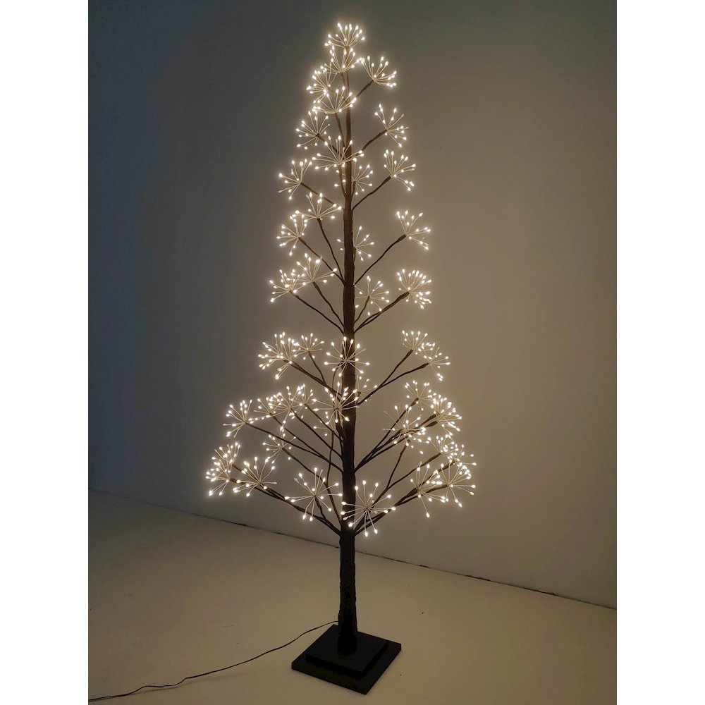 5ft Brown LED Cluster Tree with 720 Warm White LEDs Indoor Use Only