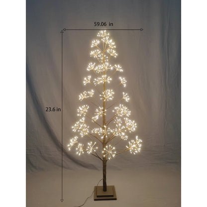 5ft Brown LED Cluster Tree with 720 Warm White LEDs Indoor Use Only
