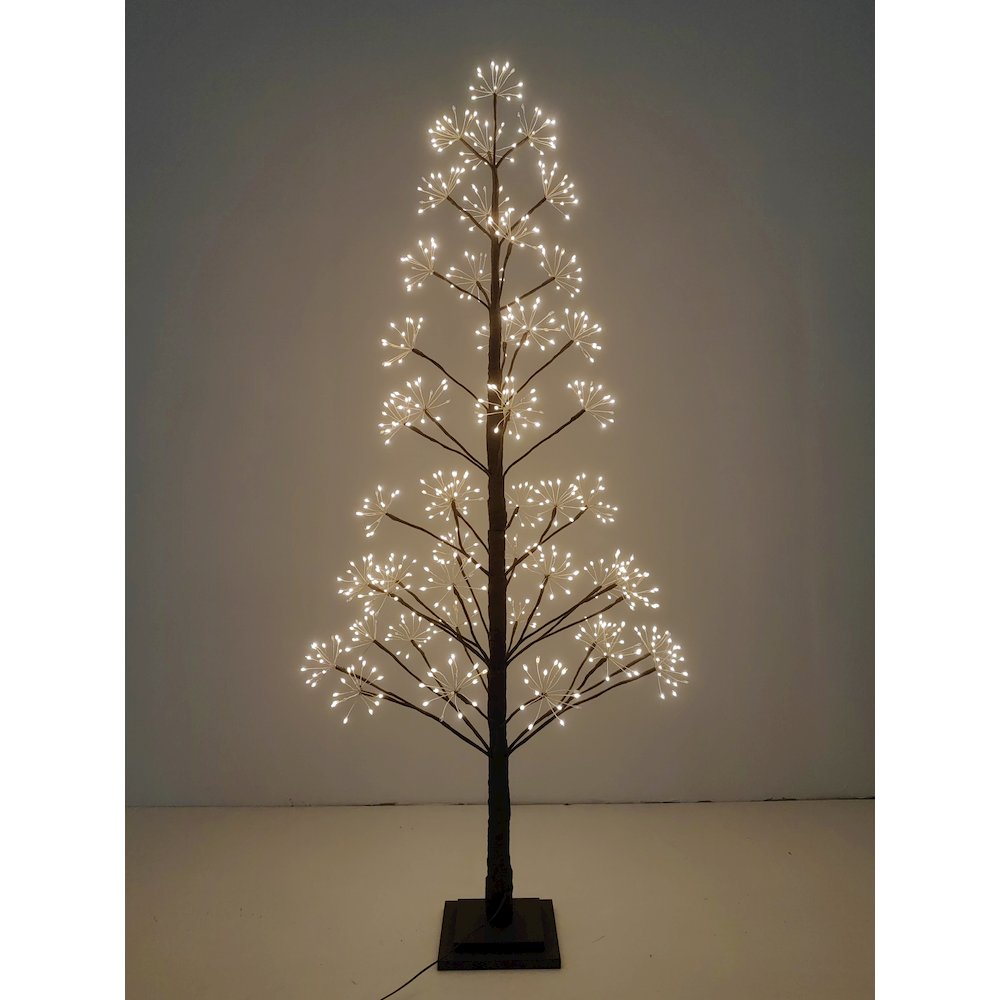 5ft Brown LED Cluster Tree with 720 Warm White LEDs Indoor Use Only
