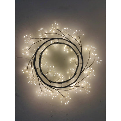 24in LED Christmas Wreath White Indoor Hanging Holiday Decor