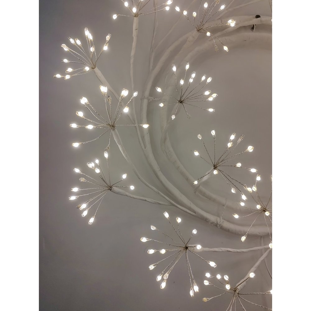 24in LED Christmas Wreath White Indoor Hanging Holiday Decor