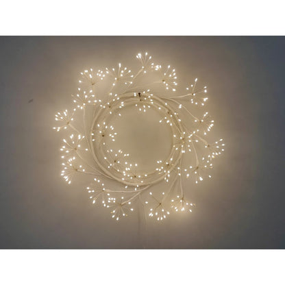 24in LED Christmas Wreath White Indoor Hanging Holiday Decor