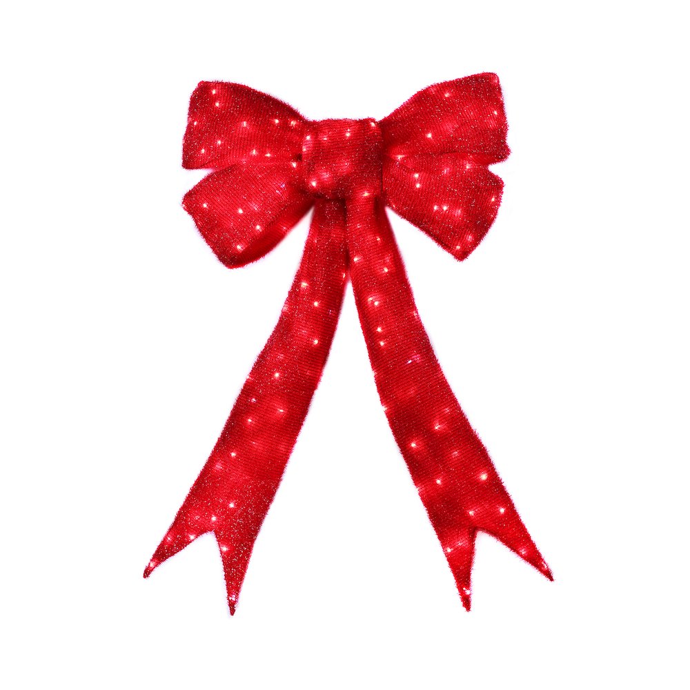 63 IN Lighted Red Bow Indoor/Outdoor Holiday Decor