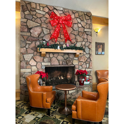 30 IN Lighted Red Bow Indoor/Outdoor Holiday Decor