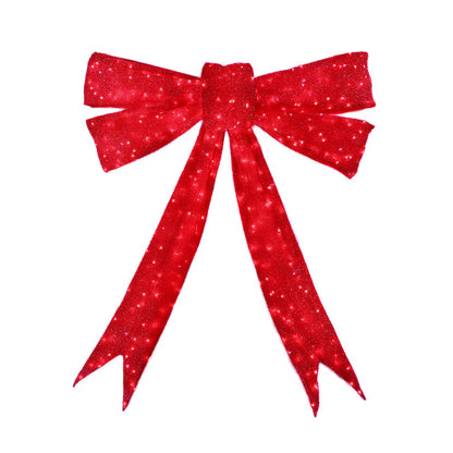 126 IN Lighted Red Bow Indoor/Outdoor Holiday Decor