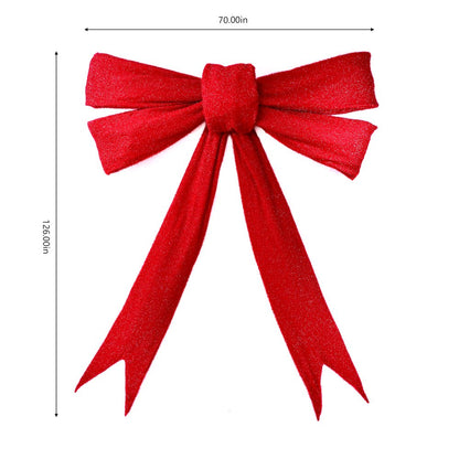 126 IN Lighted Red Bow Indoor/Outdoor Holiday Decor