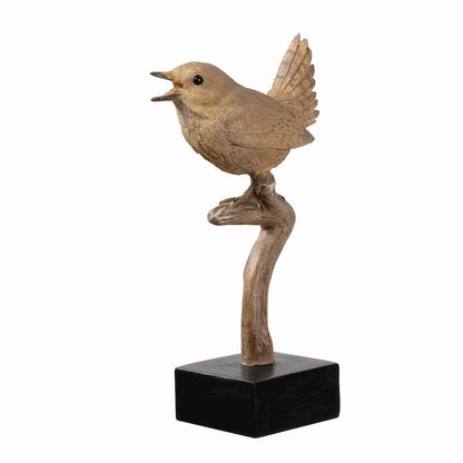Sing Bird On Branch Lifelike Resin Bird Home Tabletop Decor