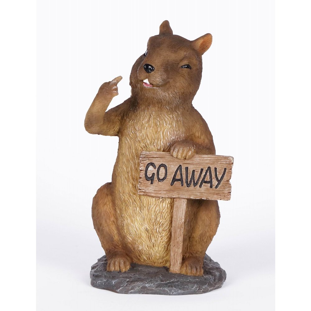 Squirrel Holding Go Away Sign (Hi-Line Exclusive)