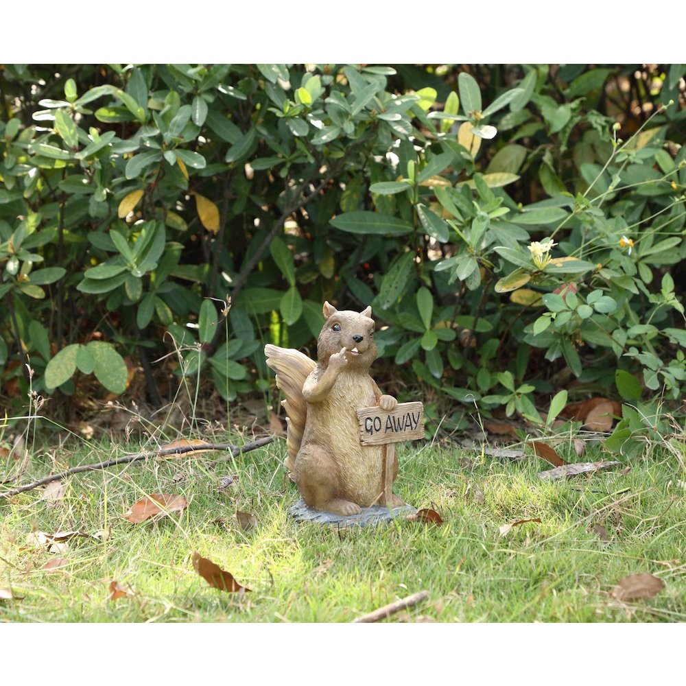 Squirrel Holding Go Away Sign (Hi-Line Exclusive)