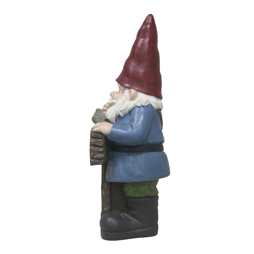 Funny Garden Gnome Holding Welcome Sign