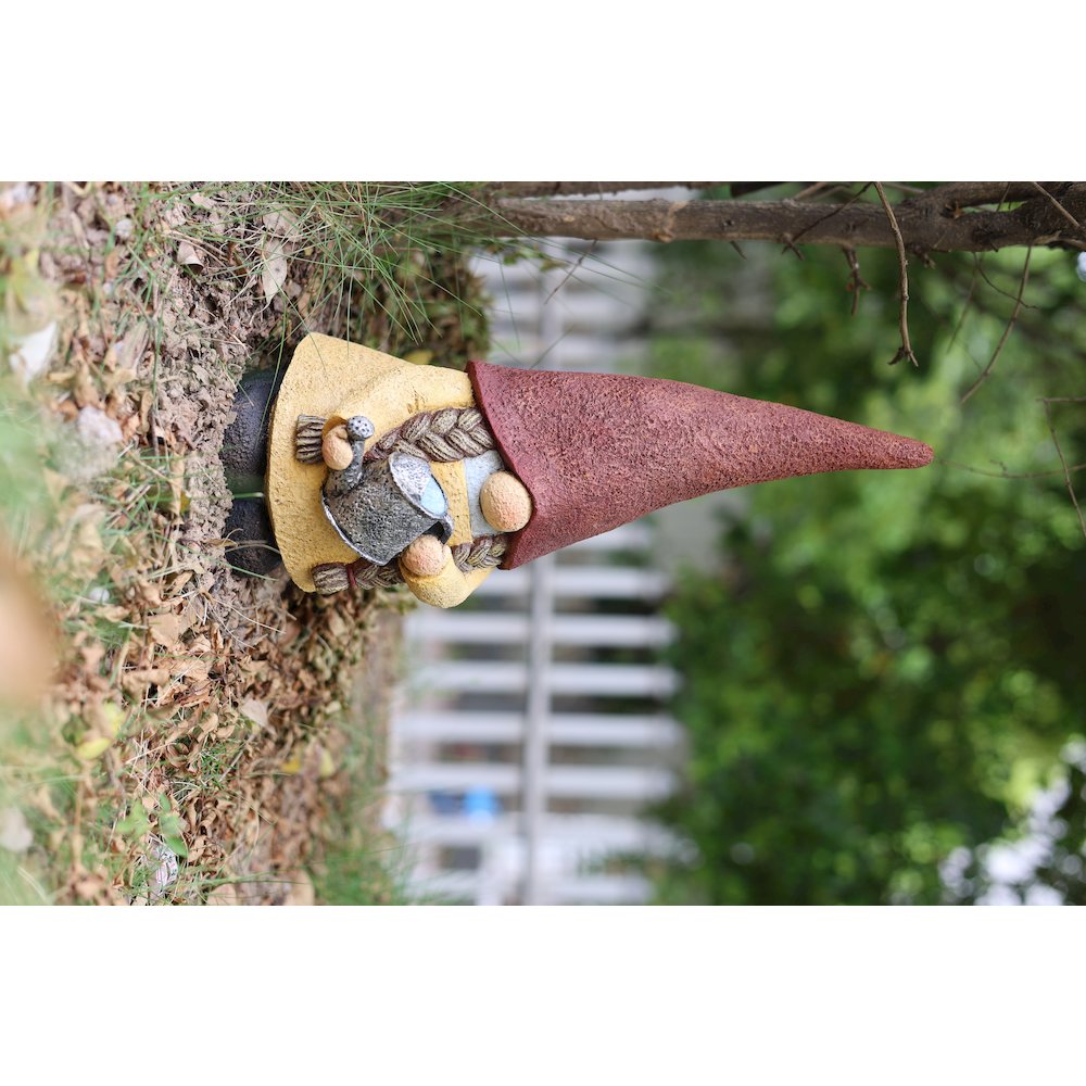 16in Female Garden Gnome Watering Plant