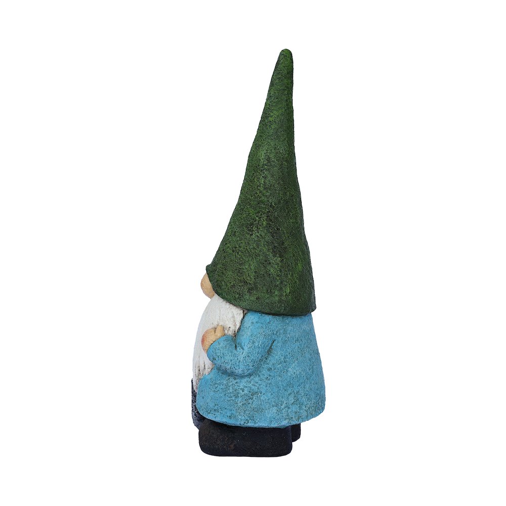 16in Garden Gnome Statue Holding Shovel
