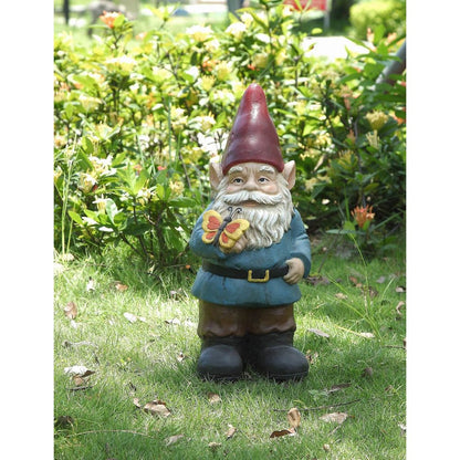Gnome Holding A Butterfly