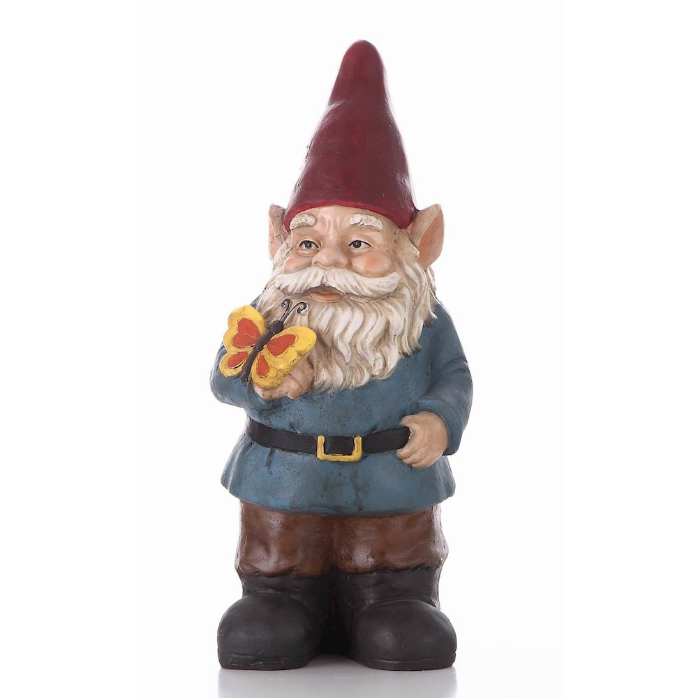 Gnome Holding A Butterfly