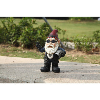 Biker Gnome W/Sunglasses & Helmet- Gnomad