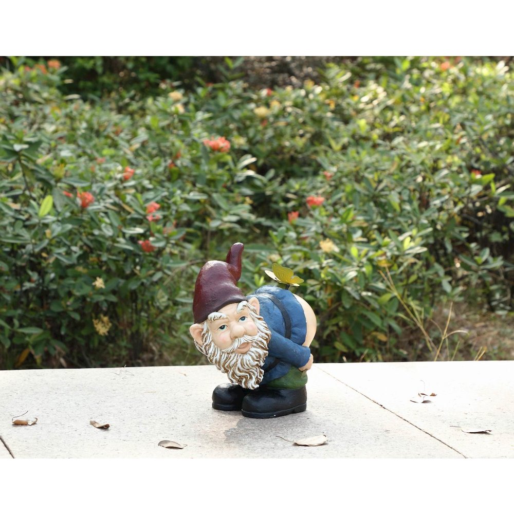 Gnome Mooning with Butterfly Statue (Hi-Line Exclusive)