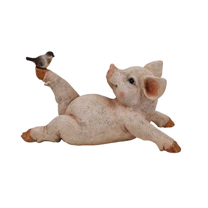 Yoga Pig Polyresin Statue