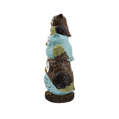 30"H Stacking Owls Garden Statue