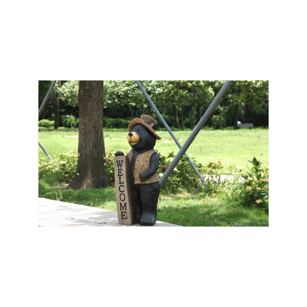 Bear Standing W/A Welcome Sign