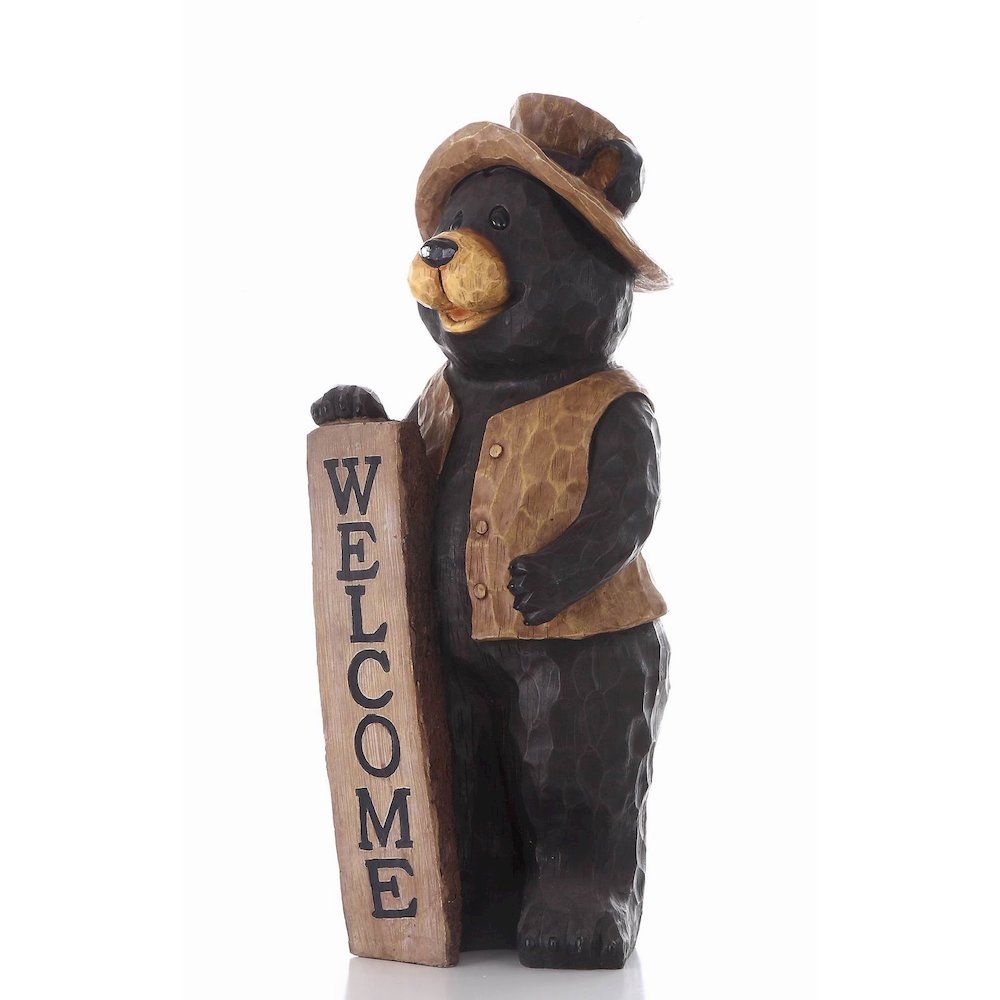 Bear Standing W/A Welcome Sign