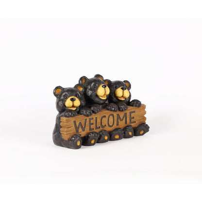 Bear Family with Welcome Sign