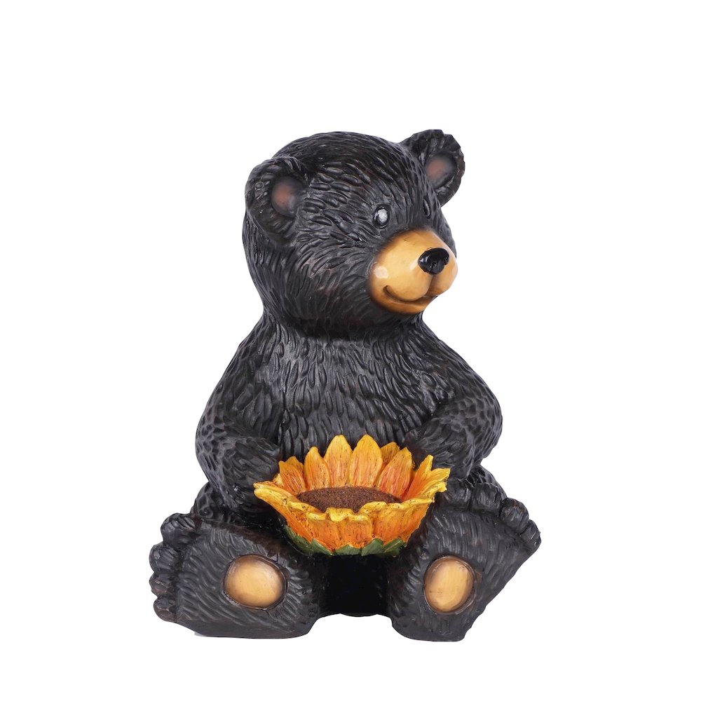 Bear Cub Holding Sunflower