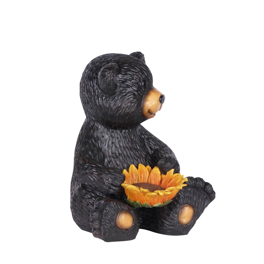 Bear Cub Holding Sunflower