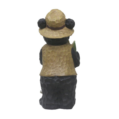 Standing Bear with Fish Welcome Sign