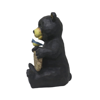 Sitting Bear Holding Love Sign Garden Decor