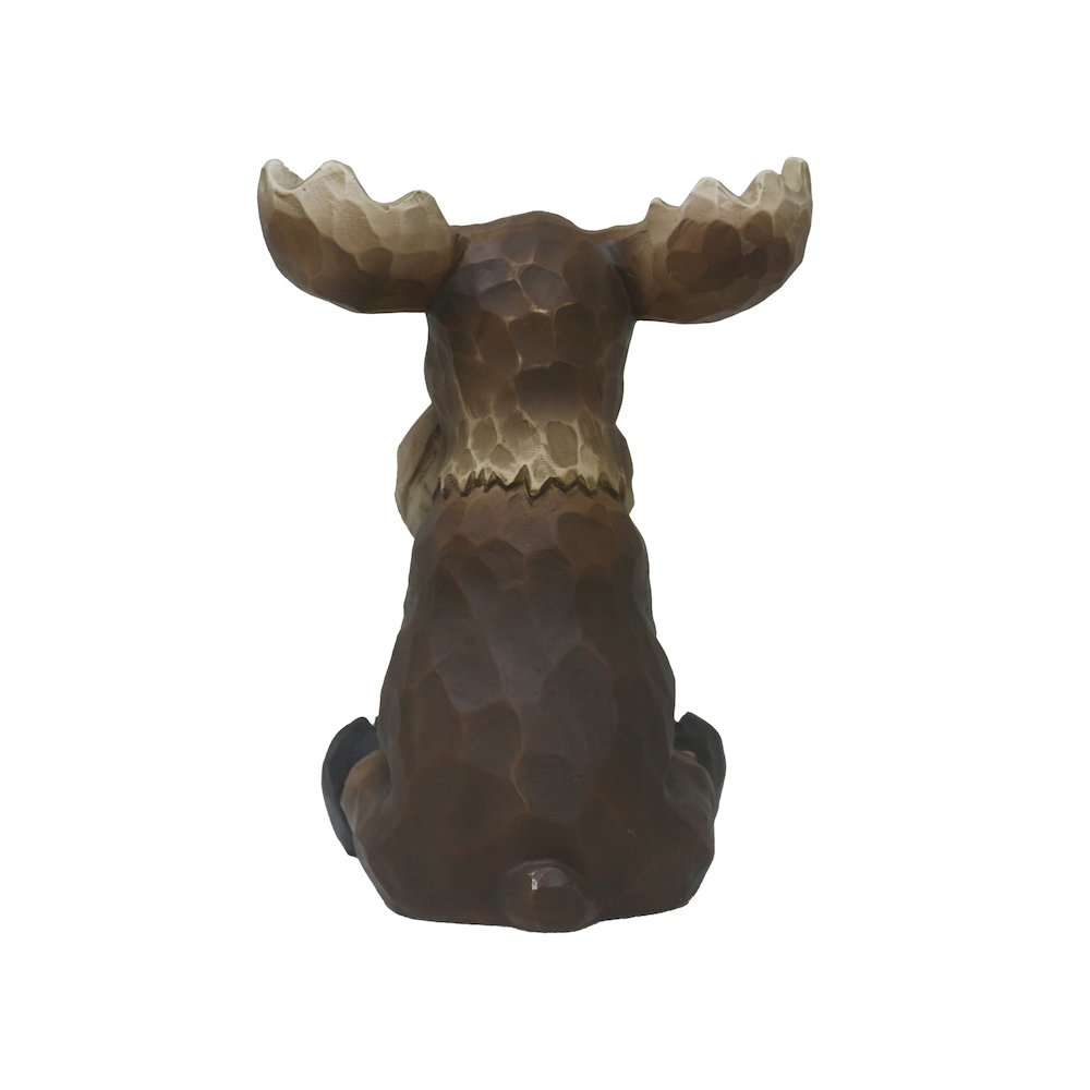 Sitting Moose Garden Statue Decor