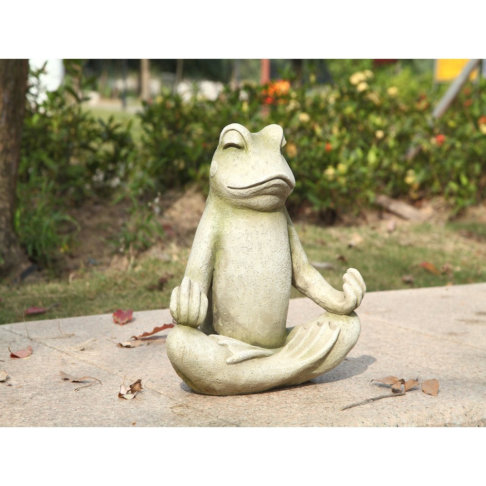 Frog Sitting In Lotus Position