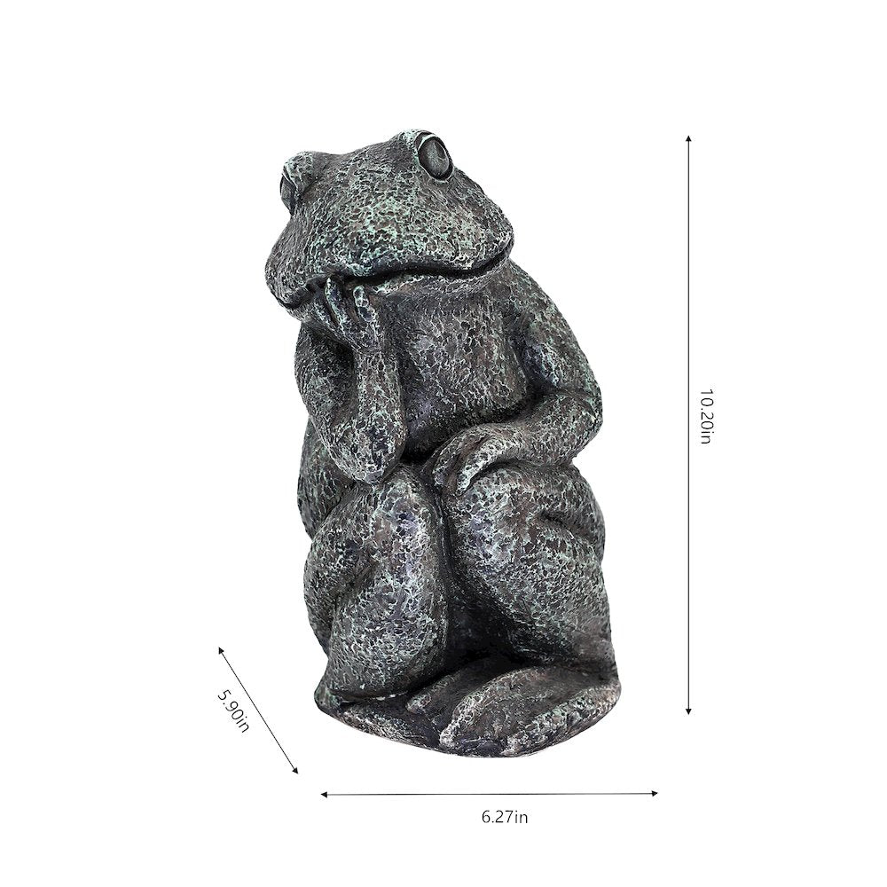 Thinking Frog Garden Statue