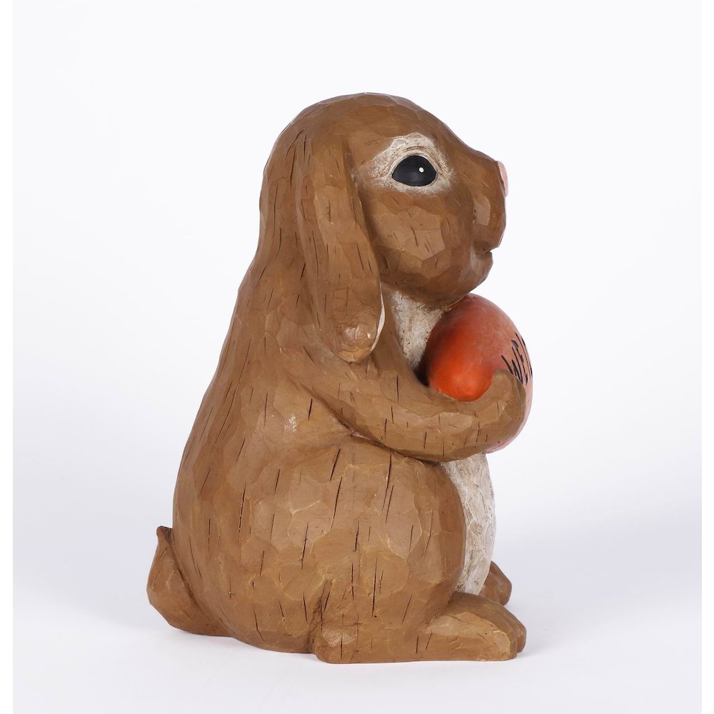 Rabbit Holdng Carrot Welcome Sign