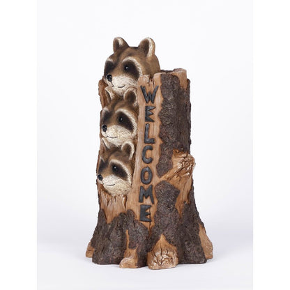 Stacking Racoon Welcome Sign (Hi-Line Exclusive)