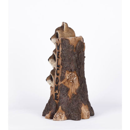 Stacking Racoon Welcome Sign (Hi-Line Exclusive)