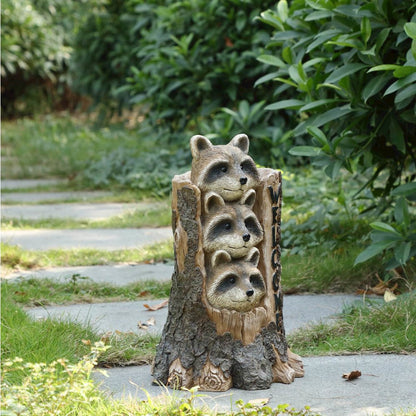 Stacking Racoon Welcome Sign (Hi-Line Exclusive)