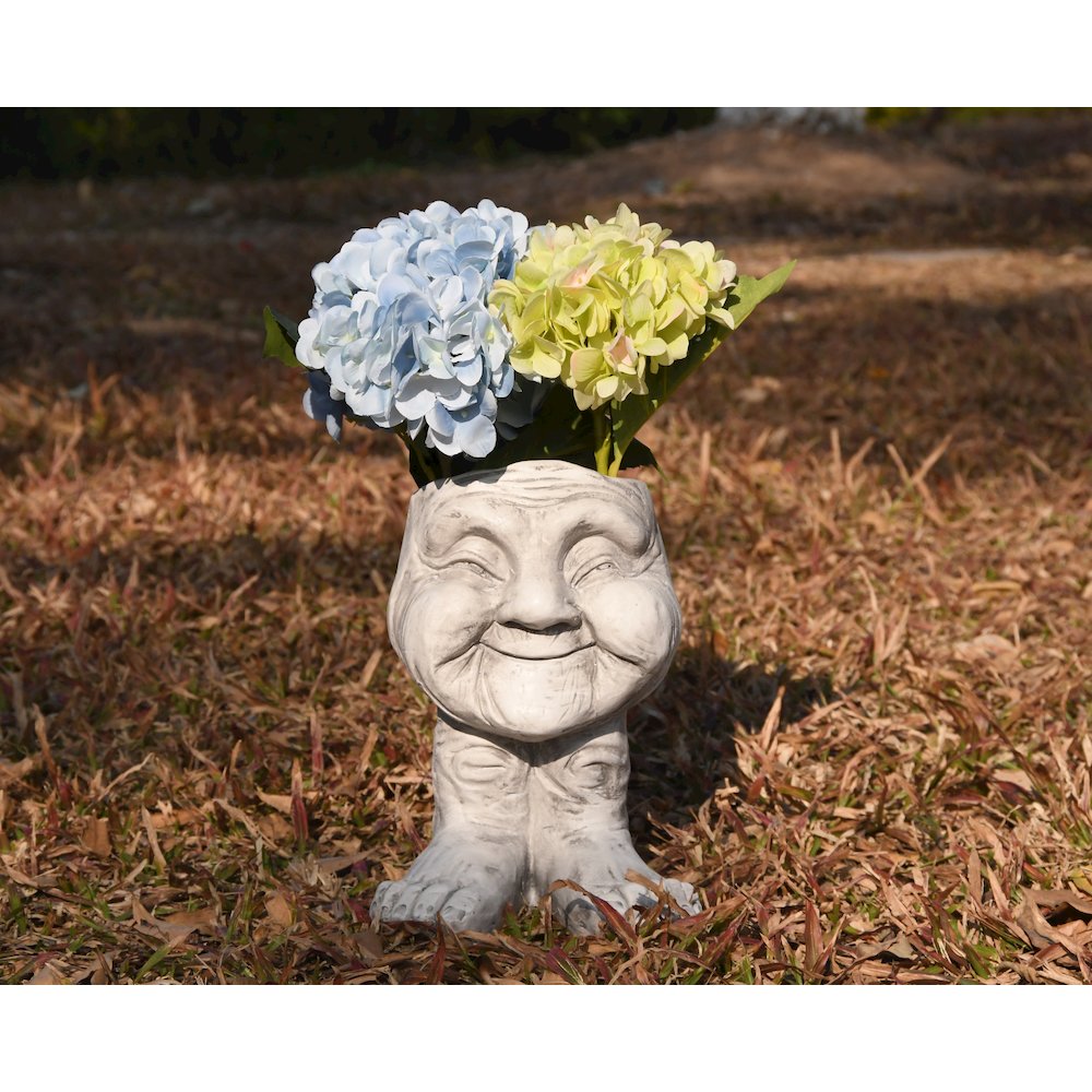 Whimsical Harmony - Old Lady Planter Pot