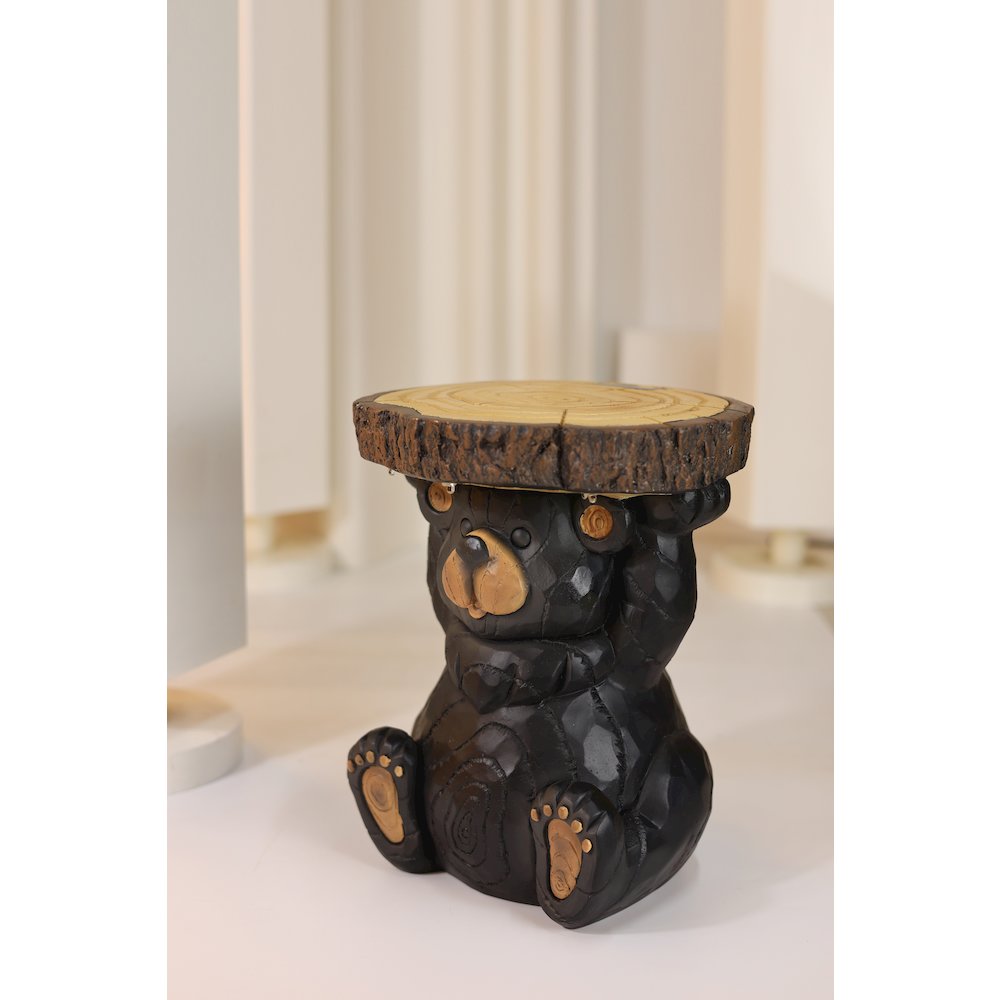 Bear Statue Plant Stand Solar Light