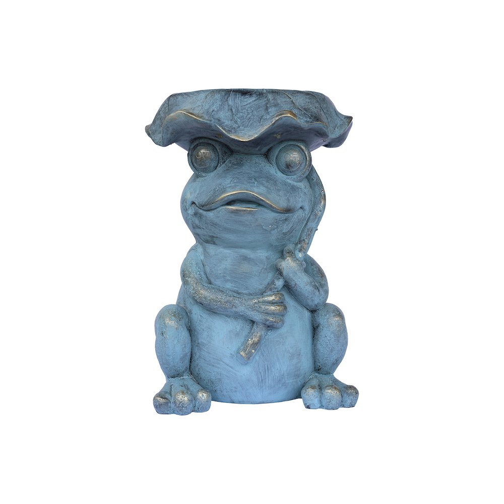 Frog Garden Statue Plant Stand Solar Light