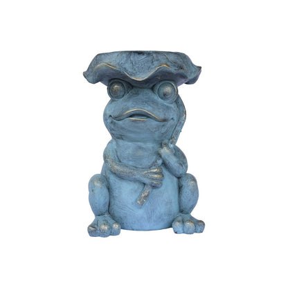 Frog Garden Statue Plant Stand Solar Light