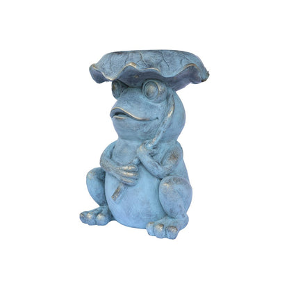 Frog Garden Statue Plant Stand Solar Light