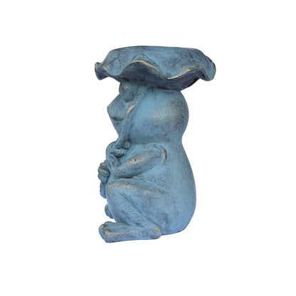 Frog Garden Statue Plant Stand Solar Light
