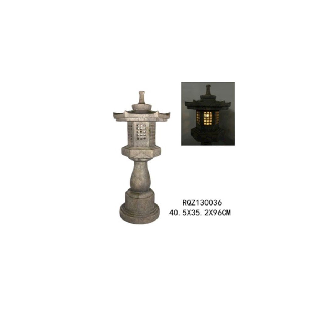 38In Grey Stone Pagoda Lantern