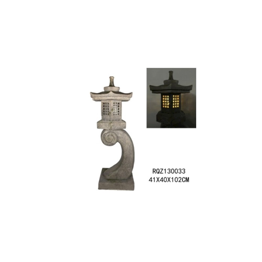 40In Grey Stone Pagoda Lantern