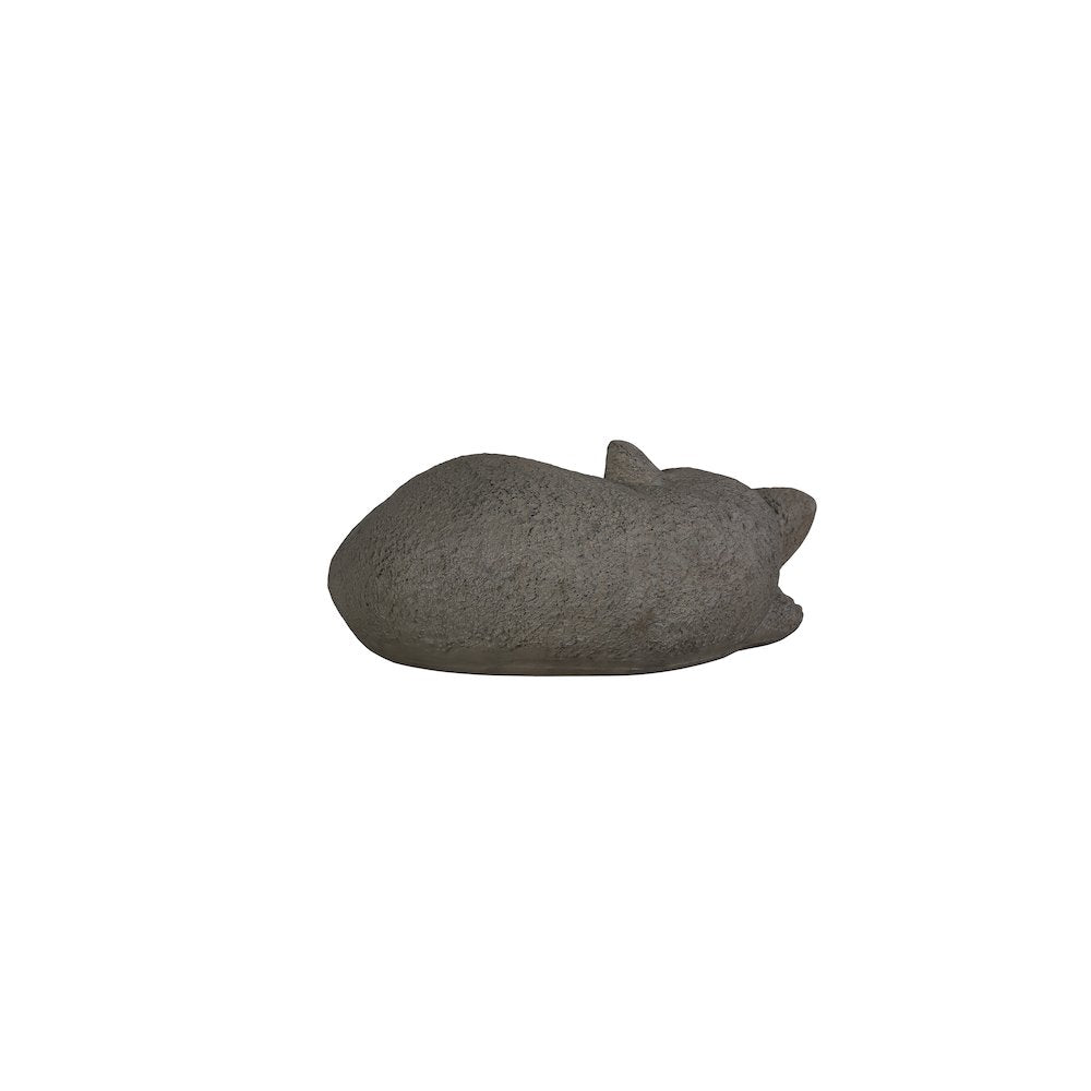 Graceful Slumber Curled Sleeping Cat Memorial Statue
