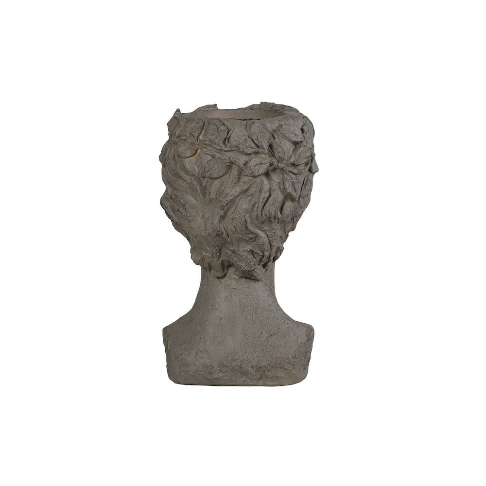 Elegante Petite Woman Head Plant Stand Statue